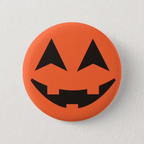 Jack O Lantern Pumpkin Face Halloween Button