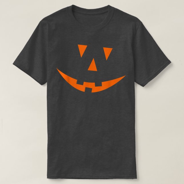 Jack O' Lantern Pumpkin Face Halloween Costume  T-Shirt (Design Front)
