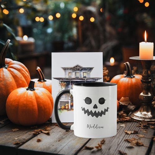 Jack O Lantern Pumpkin Face  Halloween  Mug