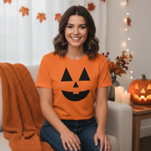 Jack-O-Lantern Pumpkin Face Halloween T-Shirt