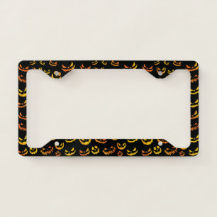 Jack O Lantern Pumpkin Face License Plate Frame