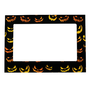Jack O Lantern Pumpkin Face Magnetic Frame