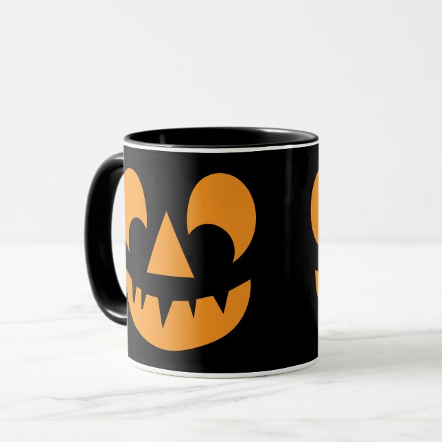 Jack O Lantern Pumpkin Face Mug (Front Left)