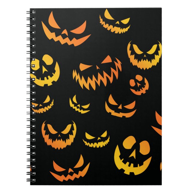 Jack O Lantern Pumpkin Face Notebook (Front)