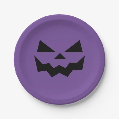 Jack_o_lantern pumpkin face  paper plates