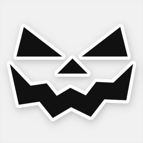 Jack_o_lantern pumpkin face  sticker