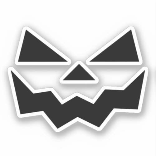 Jack_o_lantern pumpkin face  sticker