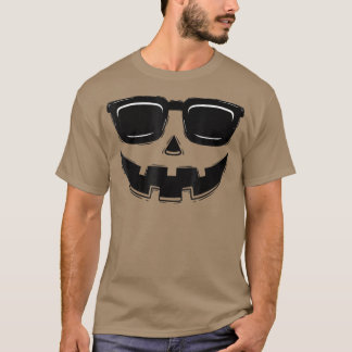 Jack O Lantern Pumpkin Face Sunglasses Funny Hallo T-Shirt