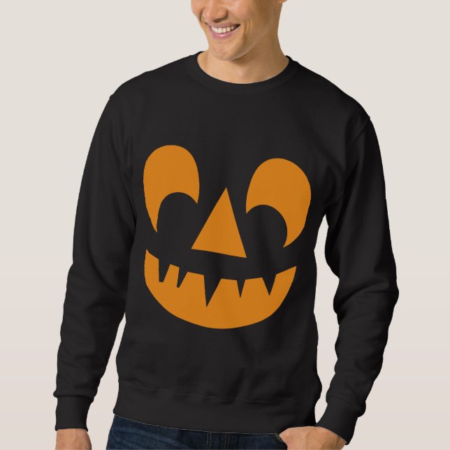 Jack O Lantern Pumpkin Face Sweatshirt (Front)