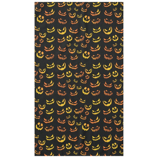 Jack O Lantern Pumpkin Face Tablecloth (Front)