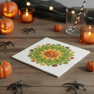 Jack-O-Lantern Pumpkin Halloween Flower Napkins