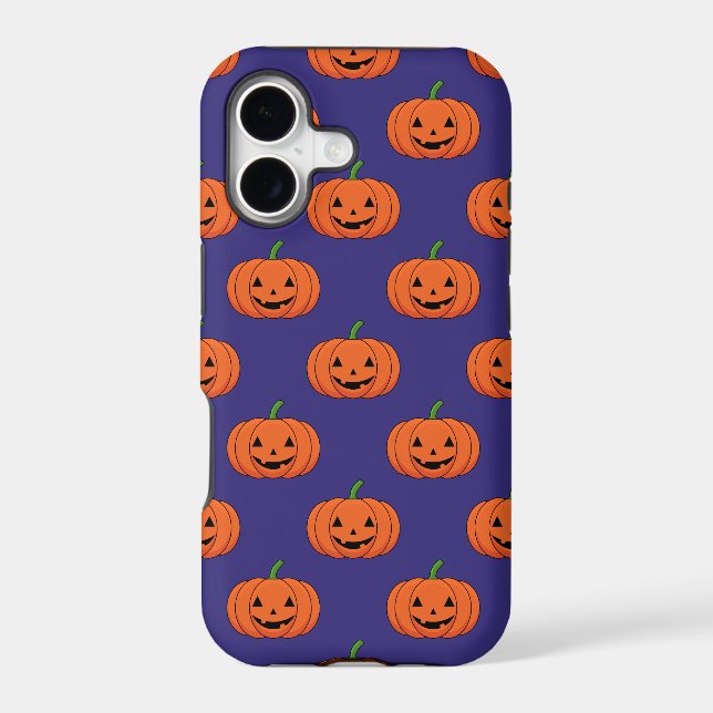 Jack-O'-Lantern Pumpkin Halloween Pattern Iphone Case (Back)