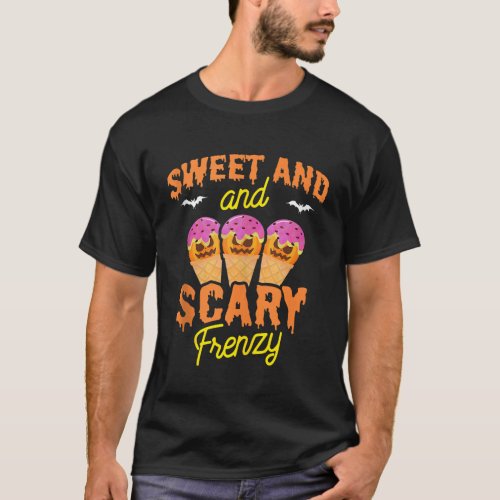 Jack O Lantern Pumpkin Ice Cream Cone Halloween Fu T_Shirt