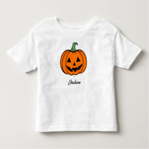 Jack O Lantern Pumpkin Orange Name Toddler T-shirt