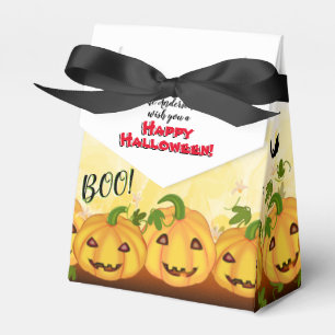 Jack O Lantern Pumpkin Patch Halloween Party Favor Boxes
