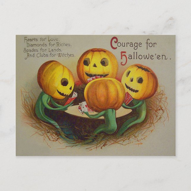 Jack O' Lantern Pumpkin Playing Cards Poker (Front)