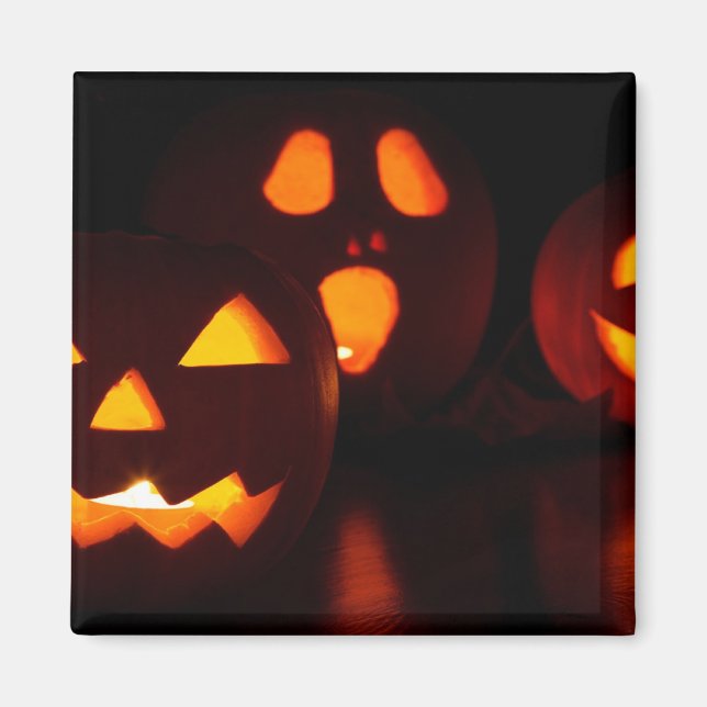 Jack-O-Lantern Pumpkins Magnet (Front)