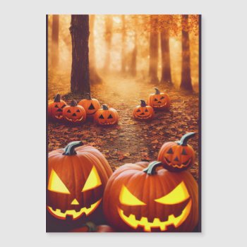 Jack O Lantern Pumpkins Spooky Halloween Card by CardvilleGreetings at Zazzle