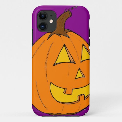 Jack o Lantern Purple iPhone 5 Case Barely There