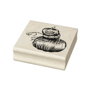 Jack-O-Lantern Rubber Stamp