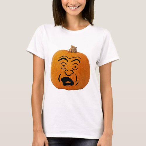 Jack o Lantern Scared Face Halloween Pumpkin T_Shirt