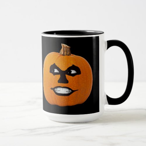Jack o Lantern Sinister Face Halloween Pumpkin Mug