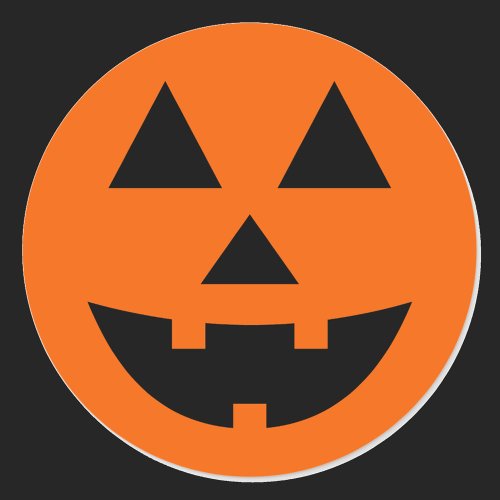 Jack_o_Lantern Smiling Face Orange Black Classic Round Sticker