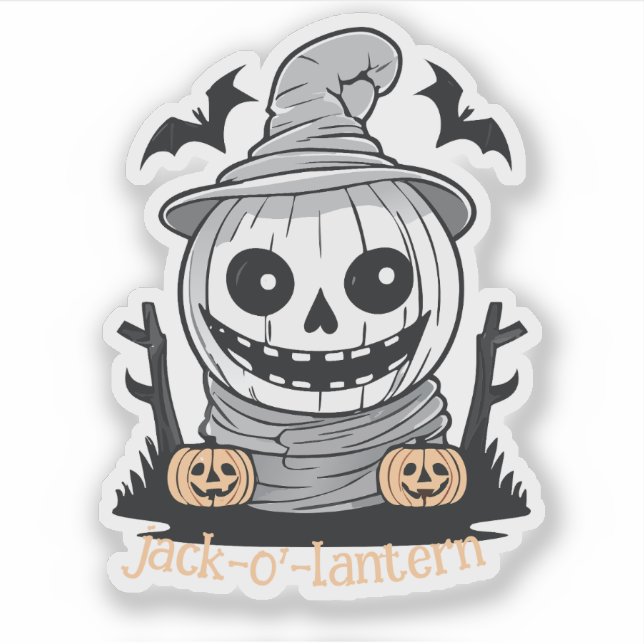 Jack-o-lantern Sticker (Front)