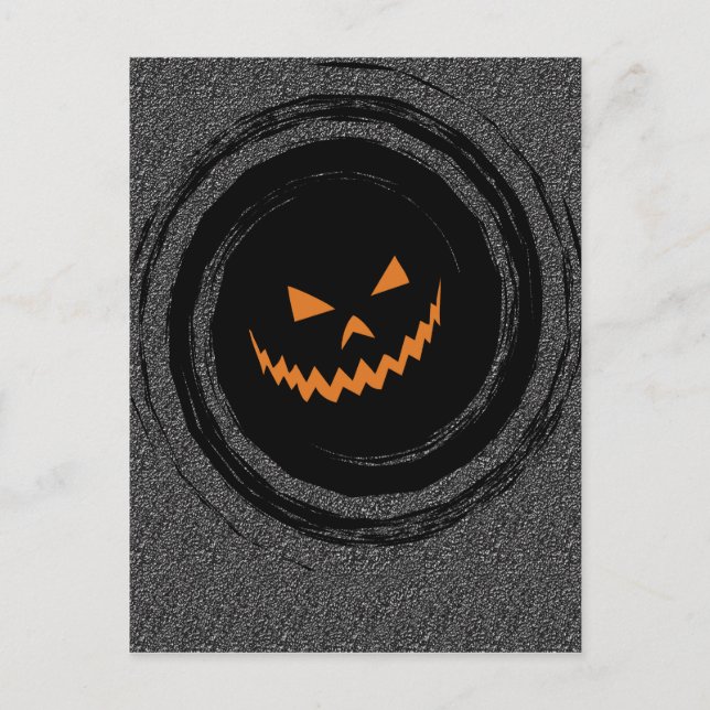 Jack O Lantern Swirl Postcard (Front)