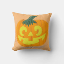 Jack-O'-Lantern Throw Pillow