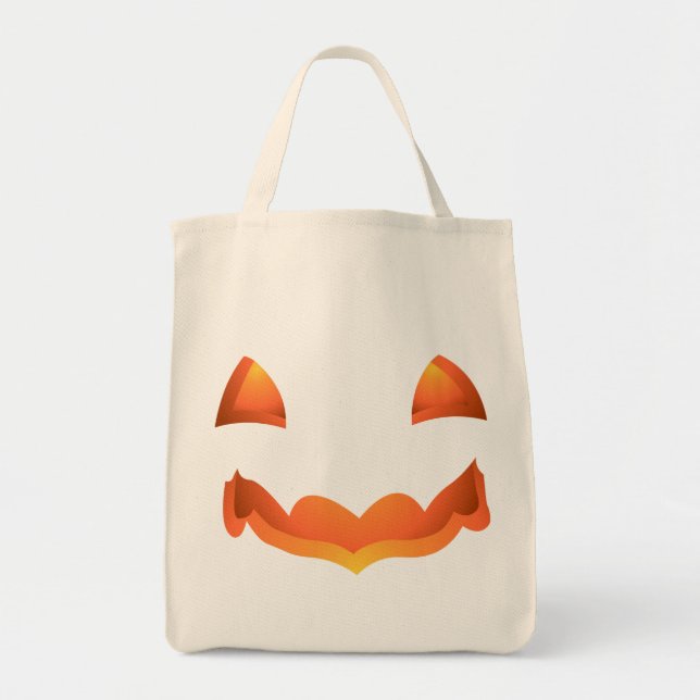 Jack-o-lantern Tote Bag Halloween Pumpkin Bag (Front)