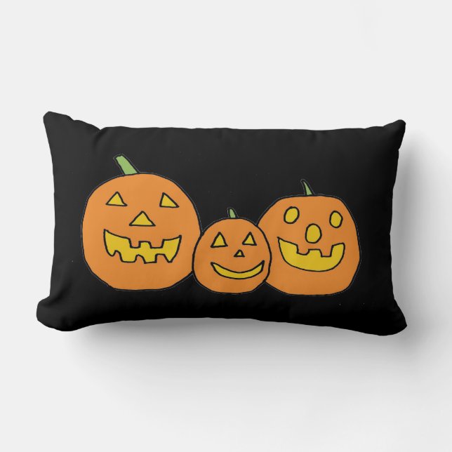 Jack-o'-Lantern Trio pillow (Front)