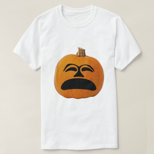 Jack o Lantern Unhappy Face Halloween Pumpkin T_Shirt