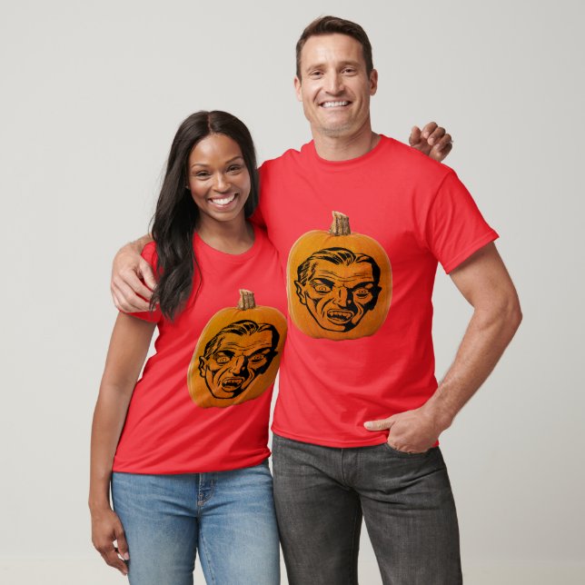 Jack O"Lantern Vampire Face Halloween Unisex T-Shirt (Unisex)