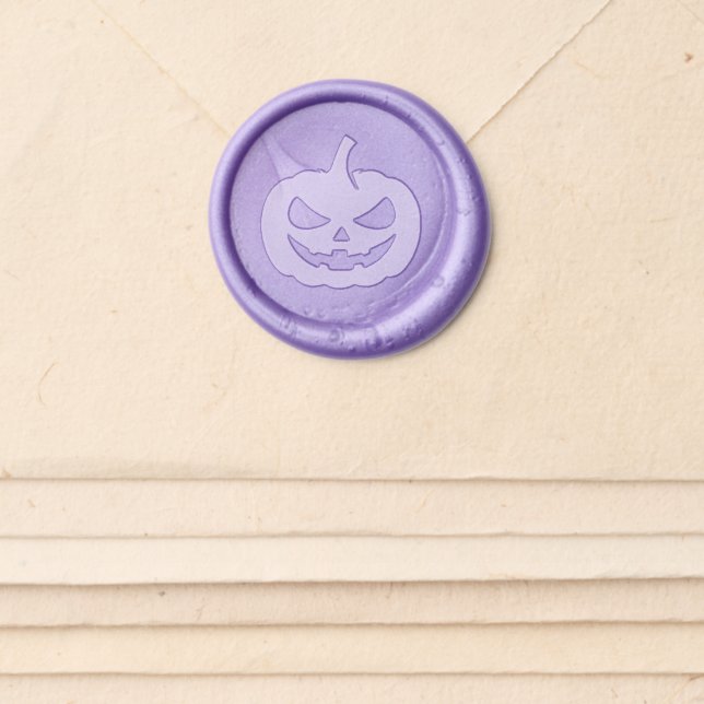 Jack O' Lantern Wax Seal Sticker (Front)