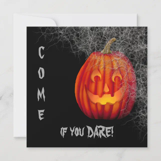 Jack o Lantern Web Halloween Party Invitation | Zazzle