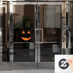 Jack o' lantern window cling