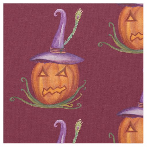 Jack-O-Lantern Witch Hat  Fabric