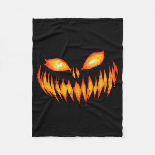 Jack O Lantern Y Carved Pumpkin Face Halloween Cos Fleece Blanket