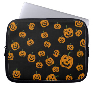 Jack O' Lanterns background Laptop Sleeve