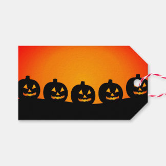 Jack o' Lanterns in a Row Gift Tag