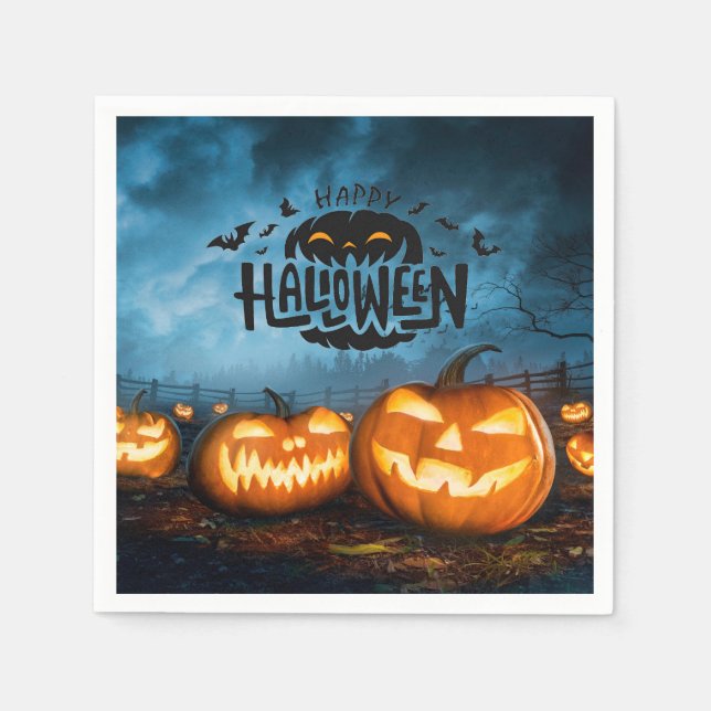 Jack-O-Lanterns Napkins (Front)
