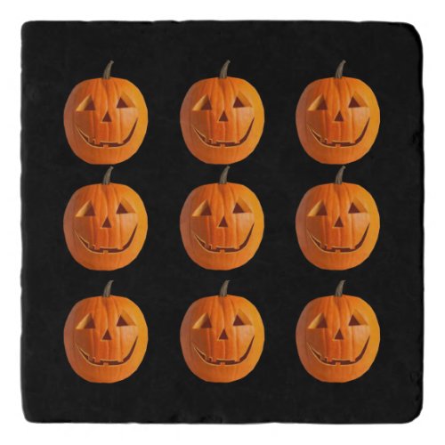 Jack_O_Lanterns on Black Trivet