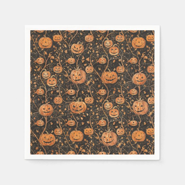 Jack-o-Lanterns on the Vine Napkins (Front)