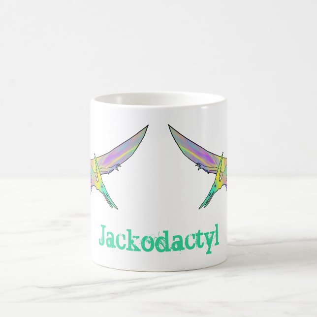 Jack odactyl Colorful Pterodactyl Dinosaur Name Coffee Mug (Center)