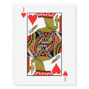 Jack of Hearts - Add Your Image Temporary Tattoos
