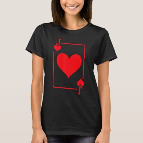 Jack Of Hearts Playing Card Halloween Costume Red T_Shirt