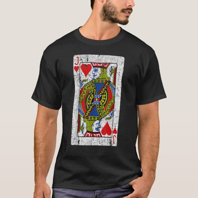 Jack Of Hearts Playing Card Shirt Halloween Costum (Front)