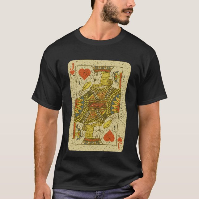 Jack Of Hearts Playing Card T-Shirt (Front)