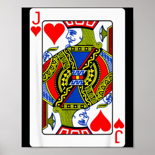 Jack Of Hearts Playing Card Valentine Costume  Poster